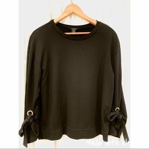 Halogen comfy top with tie-sleeves